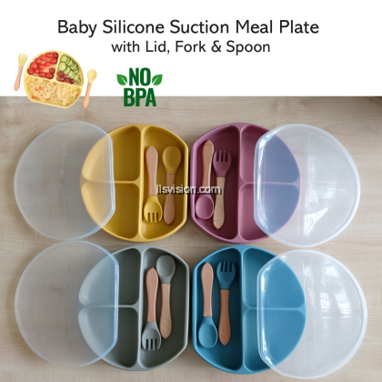 LLS Baby Silicone Suction Meal Plate