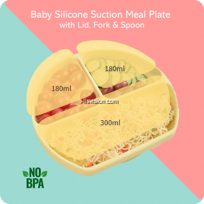 LLS Baby Silicone Suction Meal Plate