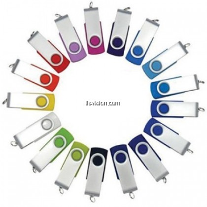 LLS Metal Swivel Rubber Coated USB Flash Drive