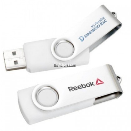LLS Metal Swivel Rubber Coated USB Flash Drive