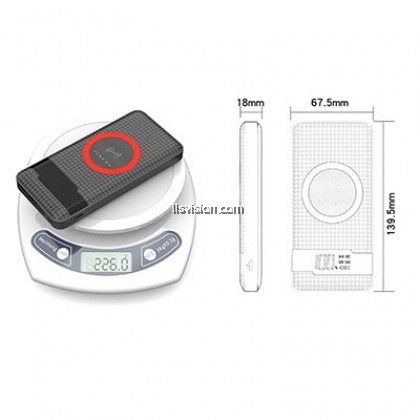PINENG PN-886 10000mAh Qi Wireless Polymer Power Bank