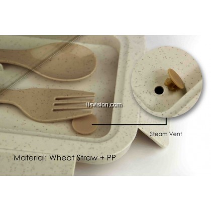 LLS Wheat Straw Lunch Box 850ml