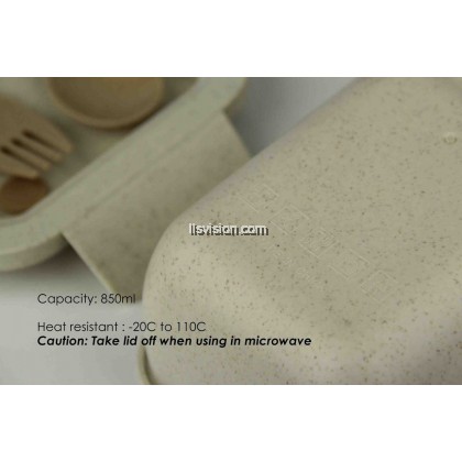 LLS Wheat Straw Lunch Box 850ml