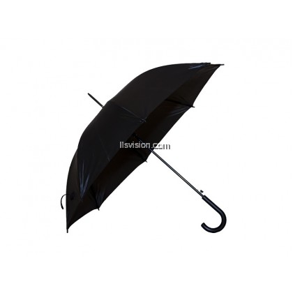LLS Polyester Solid Fabric Crook Handle Umbrella (24 inch)
