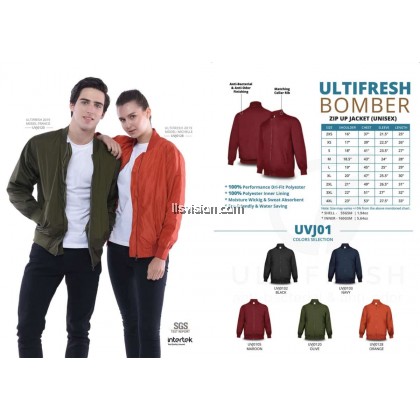 Ultifresh Bomber Jacket Zip Up (UVJ01)
