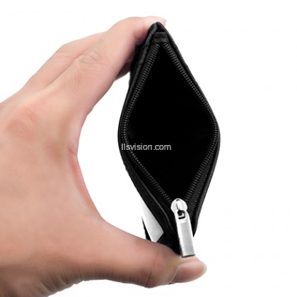 LLS PU ID Holder with Open Zippered Wallet