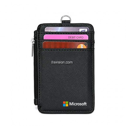 LLS PU ID Holder with Open Zippered Wallet