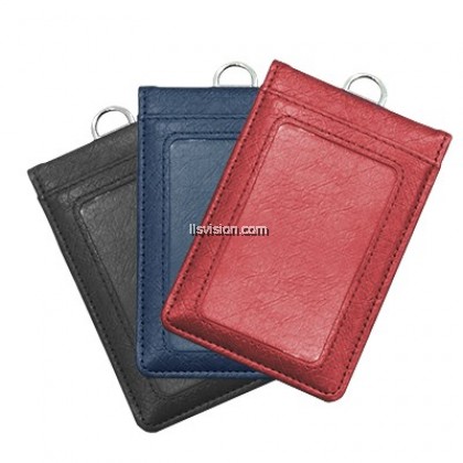 LLS Magnetic PU ID Holder Flip Open Wallet