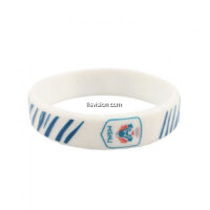 LLS Embossed Color Filled Silicone Wristband