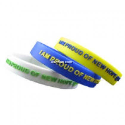 LLS Embossed Color Filled Silicone Wristband LLS Embossed Color Filled Silicone Wristband